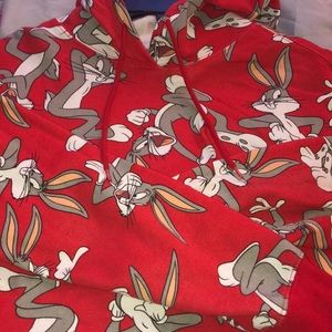 Bugs Bunny Printed Cropped Hoodie